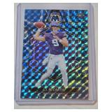 J.J. McCarthy Rookie 2024 Panini Mosaic Blue Reactive Prizm #310 - Minnesota Vikings Football Card
