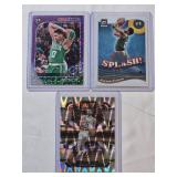 Lot of 3 Jayson Tatum Basketball Cards including Panini Select Prizm and NBA Hoops Holo