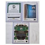 Lot of 3 Jayson Tatum Basketball Cards including Panini Select Prizm and NBA Hoops Holo