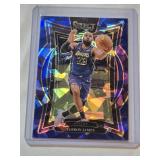 LeBron James 2024-25 Panini Select Prizm Blue Cracked Ice #54 - Los Angeles Lakers Basketball Card