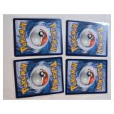 Lot of 4 Holo Pokemon Trading Cards Featuring Inteleon, Cinderace, Dialga, and Typhlosion