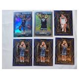 Lot of 6 Timberwolves Rookie Cards Featuring Tristen Newton, Terrence Shannon Jr., and Rob Dillingham