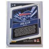 Josh Allen 2024 Panini Prizm Green Wave Refractor #13 - Buffalo Bills Football Card