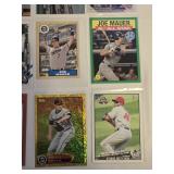 Lot of 16 Minnesota Twins Baseball Cards Featuring Players like Joe Mauer, Justin Morneau, and Bert Blyleven with Special Editions and Inserts.