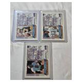 Lot of 3 Topps Finest Football Cards Featuring Dan Marino, Steve Young, and Brett Favre.
