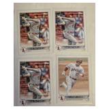 Lot of 16 Shohei Ohtani Baseball Cards with Various Sets and Features Including "Elites of the Game" and "100 Career Home Runs".