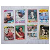 Lot of 8 Baseball All Stars Cards Featuring Rod Carew, Pedro Guerrero, Mike Schmidt, Ozzie Smith, and Reuschel Brothers