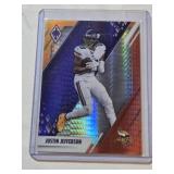 Justin Jefferson 2021 Panini Phoenix Fire Burst #53 - Minnesota Vikings Football Card