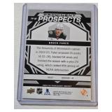 Brock Faber Rookie 2023-24 Parkhurst Prominent Prospects Insert #PP-BF - Minnesota Wild Hockey Card