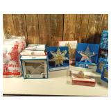 Lot of Christmas Star Tree Toppers