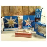 Lot of Christmas Star Tree Toppers