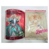 Holiday Barbie and Dream Bride Barbie