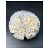 Hand -Carved Natural Geode Natural Agate Geode Lotus Flower