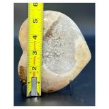 Polished druzy Agate Geode Heart Shape Hand carved