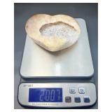 Polished druzy Agate Geode Heart Shape Hand carved