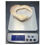 Polished druzy Agate Geode Heart Shape Hand carved