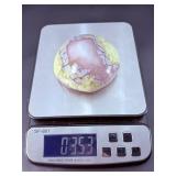 Delicate Lavender Amethyst druzy heart with custom metal stand