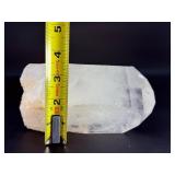 A Brazilian Clear Quartz Point is a powerful and timeless crystal. This naturally formed point features a polished or semi-polished body with a sharp, fully terminated tip, allowing energy to flow smo