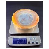 Agate dish is a beautifully polished, hand-carved piece that highlights the natural banding and rich earthy tones of agate.