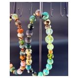 5 Stunning Natural Gemstone & Crystal Beaded  Bracelets.