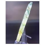 Large Hand-Carved Moss Agate Leaf is a beautifully sculpted piece that showcases the natural beauty of moss agate in a graceful, leaf-shaped form.