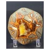 Geode Septarian Nodule Slab is a striking natural slice that reveals the ancient beauty hidden within a septarian nodule.