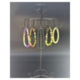 5 Stunning Natural Gemstone & Crystal Beaded  Bracelets.