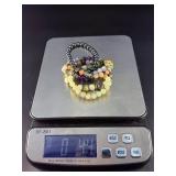 5 Stunning Natural Gemstone & Crystal Beaded  Bracelets.