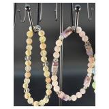 5 Stunning Natural Gemstone & Crystal Beaded  Bracelets.