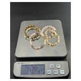 5 Stunning Natural Gemstone & Crystal Beaded  Bracelets.