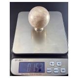 Blue Quartz Sphere is a polished crystal sphere that showcases the calming, ethereal beauty of blue quartz.