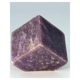 Lepidolite Cube with Flat Corner is a uniquely shaped crystal that combines the natural beauty of lepidolite with a geometric form.