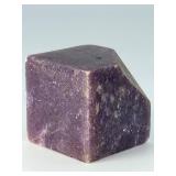 Lepidolite Cube with Flat Corner is a uniquely shaped crystal that combines the natural beauty of lepidolite with a geometric form.