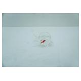 Vintage Hand-Blown Glass Fish Figurine w/red/orange fish inside