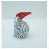 Murano-Style Art Glass Bird Figurine