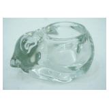 Vintage Indiana Glass Sleeping Cat Votive Candle Holder