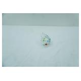 Hand-Blown Glass Fish Figurine-hollow inner with color bursts that look like flowers