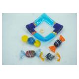 Handmade Murano Glass Candies in a glass Dish
