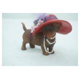Hamilton Collection "Red Hot Mama" Dachshund Figurine - Divas with Hattitude Collection