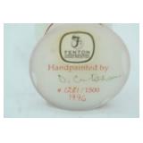 Vintage Fenton Hand-Painted Glass Egg on a Pedestal. Hand painted, signed, numbered. 1996