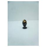 Vintage Fenton Hand-Painted Glass Egg on a Pedestal. Hand painted, signed, numbered. 1996