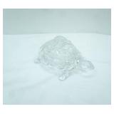 Bohemia Clear Lidded Crystal Turtle Candy Dish