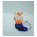 PartyLite Bermuda Tropical Fish Art Glass Tealight Candle Holder