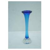 Vintage Hand-Blown Cobalt Blue Glass Bud Vase. "jack-in-the-pulpit"