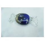 Vintage Murano-Style Hand-Blown Art Glass Candy Paperweight