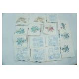 15 Embroidered Dish Towels NEW