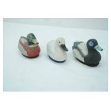 3 Ceramic Duck Figurines