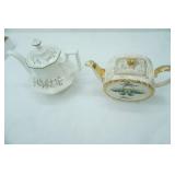 1839 Antique Sadler Oval Barrel Teapot & Johnson Bros "Eternal Beau" Teapot