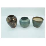 Vintage 1930s Brush McCoy Art Pottery Vase, Pottery Planter, and Pottery Vase