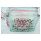 Glass Block "Family Memories" Decor
